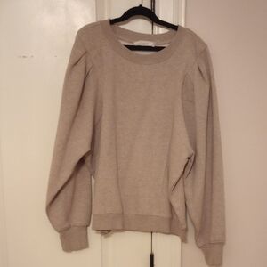 LOFT Women's Cream Crew Neck Sweater